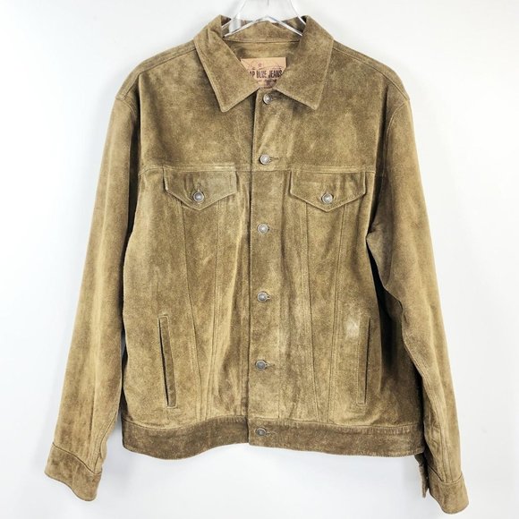 Gap Other - Gap L Jacket Brown Suede Leather Truck Denim Jean